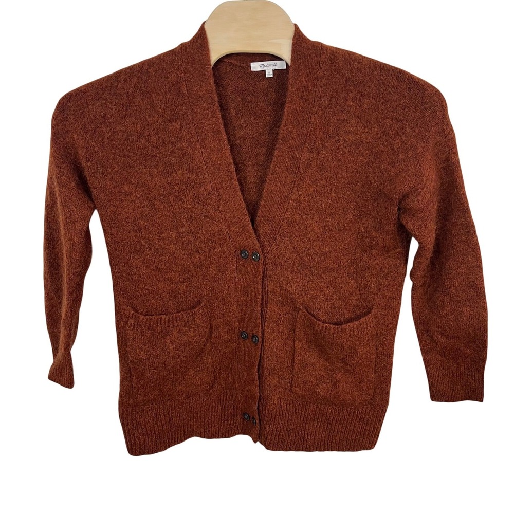 Madewell Allston Double-Button Cardigan Sweater Rust Women's‎ Size Small